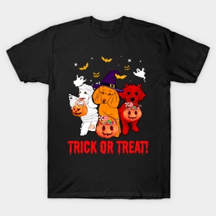 Trick Or Treat Doodle Dog Halloween Gift T-Shirt